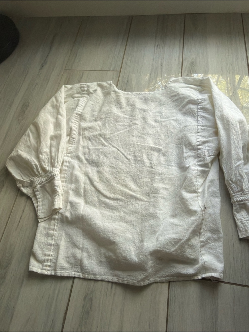 Vintage Chiapas Mexico Embroidered Blouse Top Huipil Handmade Cotton Boho Small - Picture 9 of 10